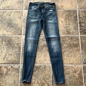 American Eagle blue jeggings- size 2L